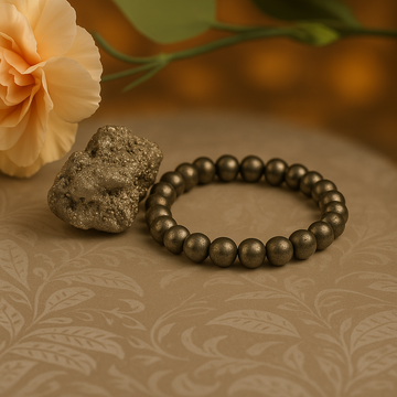 The Pyrite Power Pair – Pyrite Bracelet & Crystal Chunk
