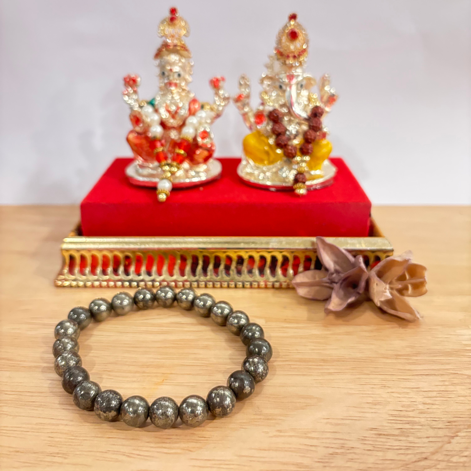 The Pyrite Power Pair – Pyrite Bracelet & Crystal Chunk